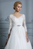 Halle Besondere Bodenlanges Brautkleid aus Tüll mit V-Ausschnitt - 7