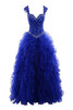 Dom breiter Träger glamouröses stilvolles luxus Ballkleid mit Juwel Mieder - 1