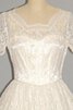 Gesticktes Reißverschluss A-Linie knöchellanges Brautkleid mit Bordüre mit Juwel Ausschnitt - 2