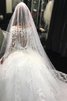 Beliebt Plissiertes Luxus Brautkleid aus Tüll mit Perlengürtel - 3