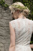 Prinzessin Hoher Kragen Anmutig Schick Brautkleid aus Satin - 5