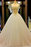 Herrlich Vintage Plissiertes Festliches Brautkleid mit Rücken Schnürung