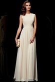 Juwel Ausschnitt Reißverschluss Prinzessin A-Line Bodenlanges Abendkleid