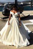 Gewinnend Strand Bodenlanges Anständiges Brautkleid ohne Ärmeln