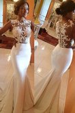 Funkelnd Sexy Exklusive Brautkleid mit Reißverschluss mit Juwel Ausschnitt