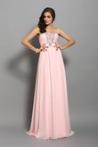 Herz-Ausschnitt Perlenbesetztes Glamouröses Abendkleid mit Empire Taille aus Chiffon