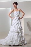 A-Line Taft Prinzessin Anständiges Brautkleid ohne Ärmeln