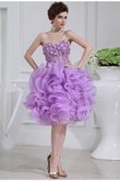 Normale Taille A-Linie Organza Prinzessin Mini Cocktailkleid