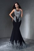 Glamouroso&Dramatico Vestido de Noche de Natural de Apliques de Escote redondo