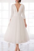Normale Taille A-Line Bezaubernd Einfaches Brautkleid aus Satin