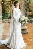 Natürliche Taile Glamourös Romantisches Extravagantes Brautkleid mit V-Ausschnitt