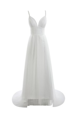Halle A-Line Reißverschluss konservatives bodenlanges luxus Brautkleid