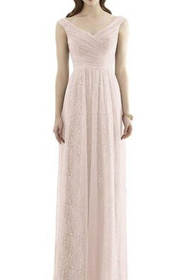 Reißverschluss V-Ausschnitt Spitze Ärmelloses Elegantes Brautjungfernkleid aus Paillette
