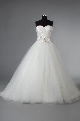 Duchesse-Linie Herz-Ausschnitt gerüschtes luxus einfaches bodenlanges Brautkleid
