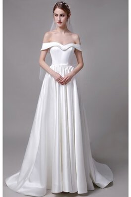 Einzigartig A-Line Ärmelloses Anständiges Einfaches Brautkleid