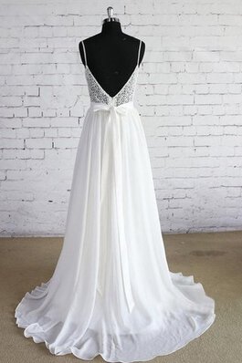 Robe de mariée plissé nature charmeuse ceinture avec décoration dentelle