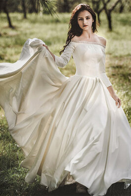 Anmutig Formelles Festliches Glamouröses Brautkleid mit Reißverschluss