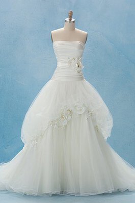 Halle Dom bodenlanges langes Modern Brautkleid mit Rücken Schnürung