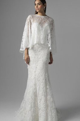 Juwel Ausschnitt Halle enges formelles stilvolles Brautkleid mit Gericht Schleppe