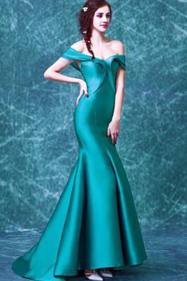 Meerjungfrau Stil schulterfreier Ausschnitt Sweep train Reißverschluss Abendkleid