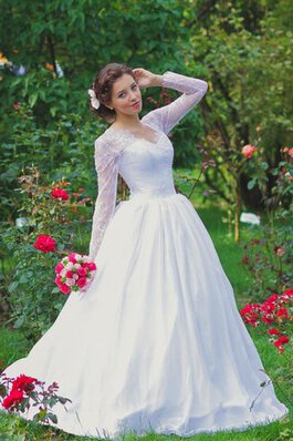 Duchesse-Linie langärmeliges Ärmellos bodenlanges bescheidenes romantisches Brautkleid