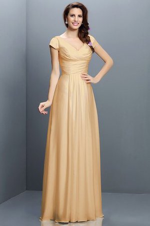 Prinzessin Chiffon Empire Taille Brautjungfernkleid mit Plissierungen mit Drapierung - Bild 12