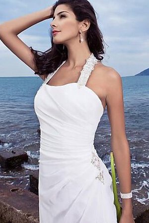 Etui Beach Stil natürliche Taile Brautkleid mit Perlen ohne Ärmeln - Bild 6