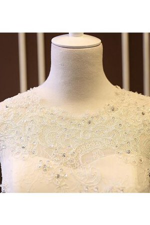 A linie natürliche Taile Schaufel-Ausschnitt Ärmelloses Elegantes bodenlanges Brautkleid - Bild 4