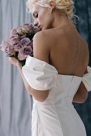 Ewiges Reißverschluss kurze Ärmeln Taft romantisches extravagantes Brautkleid - Bild 3