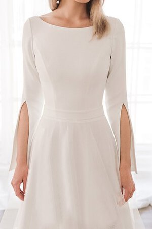 A-Linie Unverwechselbar Normale Taille Einfaches Brautkleid mit Langen Ärmeln - Bild 3