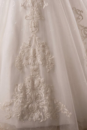 Prinzessin Süss Anständiges Brautkleid aus Spitze mit Kapelle Schleppe - Bild 5