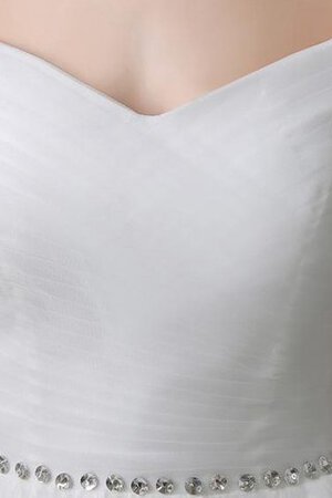 Gerüschtes klassisches halbe Ärmeln romantisches langes Brautkleid mit Rücken Schnürung - Bild 5
