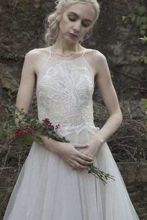 Exquisit Pompöse Schlichtes Brautkleid ohne Ärmeln mit Blume - Bild 4