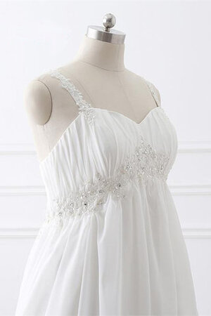 Robe de mariée de traîne courte attrayant cordon avec perles romantique - Photo 3