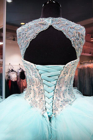 Wunderschönen Anständiges Modernes Quinceanera Kleid aus Tüll mit Rücken Schnürung - Bild 3