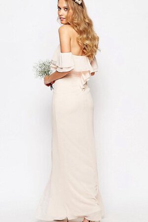Ärmellos Modern sexy bodenlanges Brautjungfernkleid mit vorne Schlitz mit Reißverschluss - Bild 2