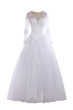 Robe de mariée brillant distinguee exclusif officiel de col en cœur - Photo 1