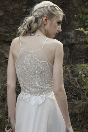 Exquisit Pompöse Schlichtes Brautkleid ohne Ärmeln mit Blume - Bild 5
