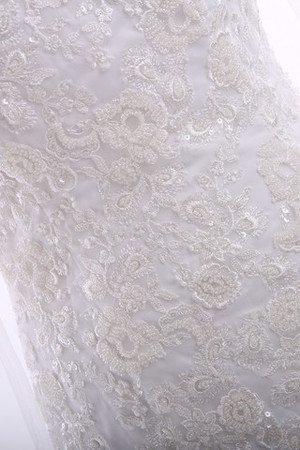 Perlenbesetztes Halle Reißverschluss Etui extravagantes sittsames Brautkleid - Bild 3