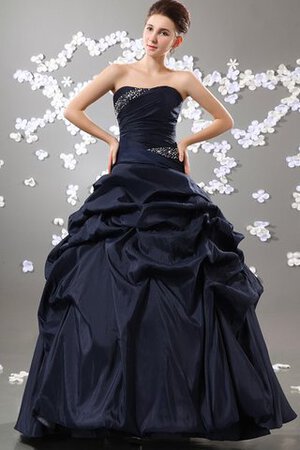 Pick up trägerlos Taft Perlenbesetztes Quinceanera Kleid mit Rüschen - Bild 4