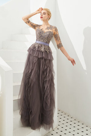Ewiges Exquisit Tüll Ballkleid mit Juwel Ausschnitt mit Schleife - Bild 6