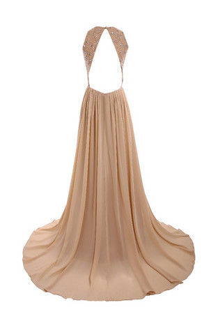 Kunstseide Chiffon formelles Netzstoff schwingendes romantisches Abendkleid - Bild 6