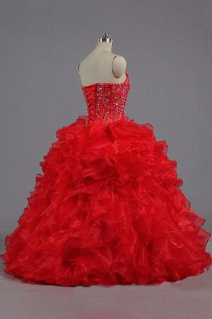 Duchesse-Linie Herz-Ausschnitt bodenlanges Quinceanera Kleid mit Bordüre mit Applikation - Bild 2