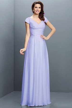 Prinzessin Chiffon Empire Taille Brautjungfernkleid mit Plissierungen mit Drapierung - Bild 17