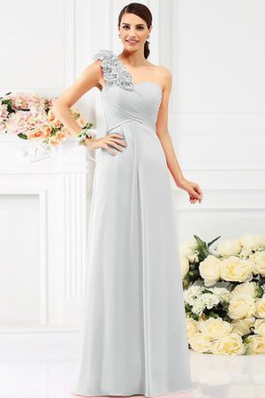 A-Linie Empire Taille Ein Schulterfreies Bodenlanges Brautjungfernkleid mit Reißverschluss - Bild 21
