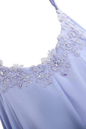Perlenbesetztes schlichtes extravagantes Modern Netzstoff Abendkleid mit Falte Mieder - Bild 7