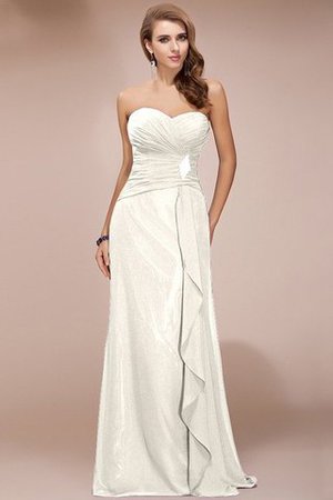 Ärmelloses Perlenbesetztes Etui Brautjungfernkleid mit Empire Taille mit Rüschen - Bild 24