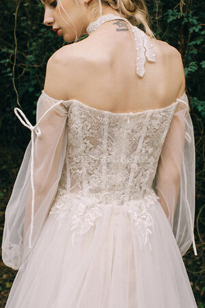 Robe de mariée avec zip avec perle fascinant longue femme branché - Photo 4