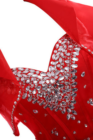 Chiffon Herz-Ausschnitt stilvolles schönes extravagantes Brautkleid mit Kristall - Bild 4