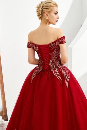 Süß Romantisches Glamouröses Konservatives Brautkleid mit Rücken Schnürung - Bild 4